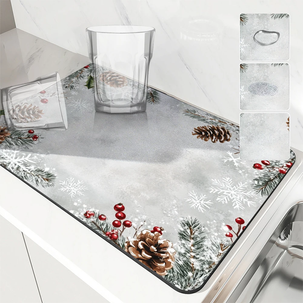 

Сушильный коврик Рождественский Holly Berry Fir