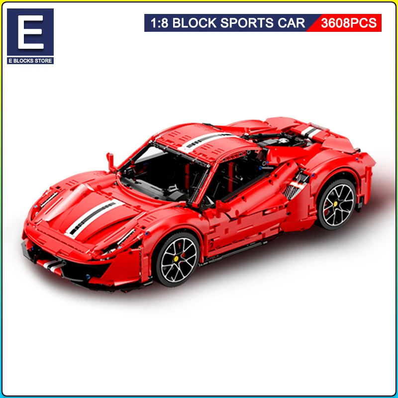 

Technical Famous Super Racing Car Building Block MOC Static Model Bricks Kids Assembly Vehicle Set Boys Toys Gifts For Childrens