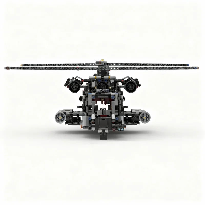 Фото 1793 детали MOC Sikorsky MH Pave Low III: Техническая модель автомобиля, конструктор, архитектурная серия, развивающая игрушка для детей, идея для самостоятельной сборки, рождественский подарок №3