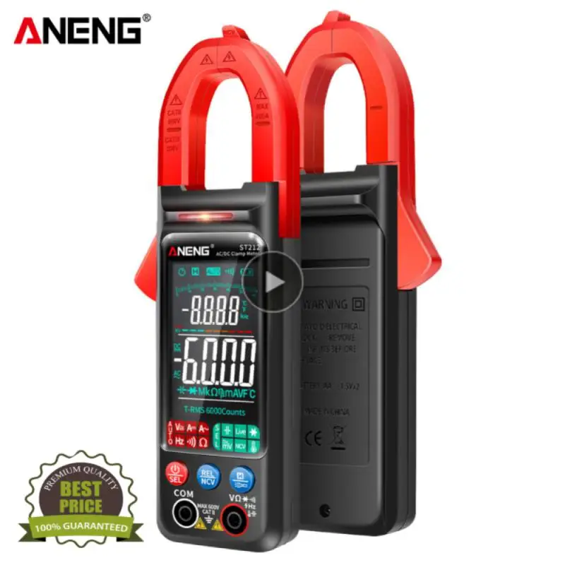 

ANENG ST212 DC/AC Current Digital Clamp Meter 6000 Counts 400A Amp Multimeter Large Color Screen Voltage Tester Car Hz NCV Ohm