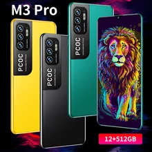 New Phone M3 Pro Dual SIM 6.72Inch 6800Mah 512G 10 Core Global Version unlocked Celular Android Mobile Phones 5G Smartphone