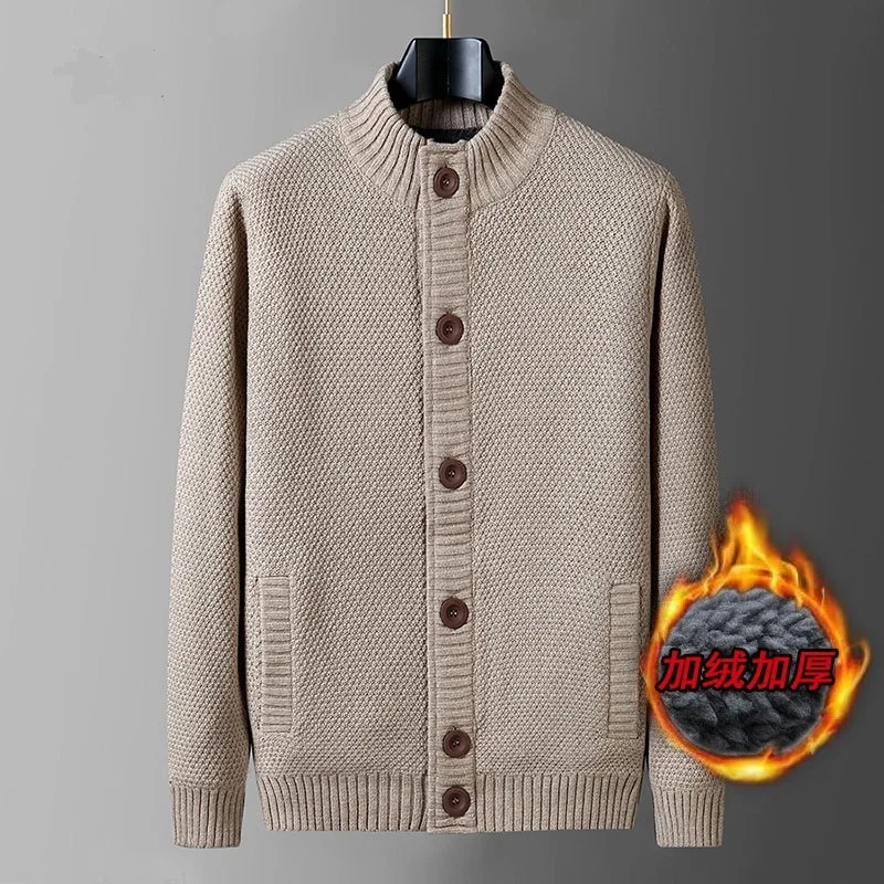 Large Fashion Suepr New Winter Arrival Men's Plush Thickened Button Cardigan Coat Sweater Plus Size L XL 2XL 3XL 4XL 5XL 6XL 7XL