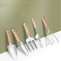 multifunctional multiple 5 piece kit garden tool with fork rake shovel