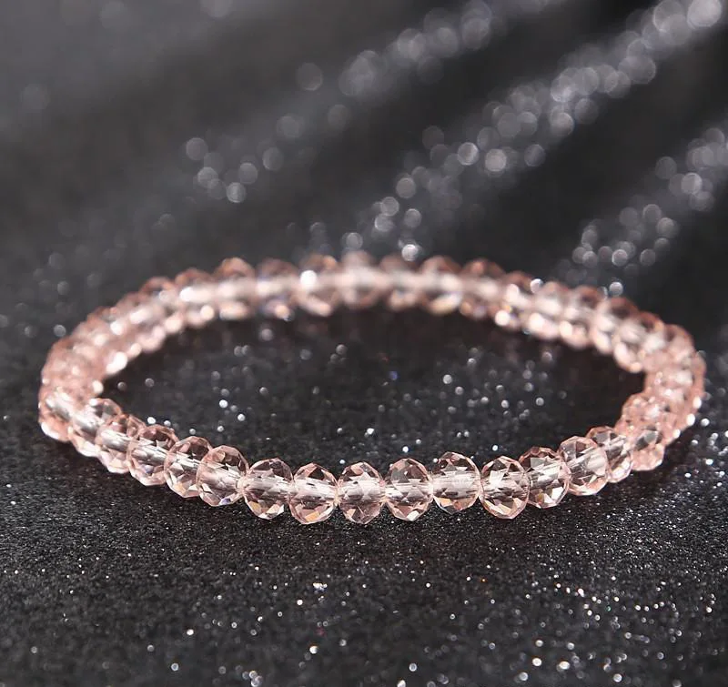 Браслет женский из искусственного австрийского хрусталя эластичный плетеный