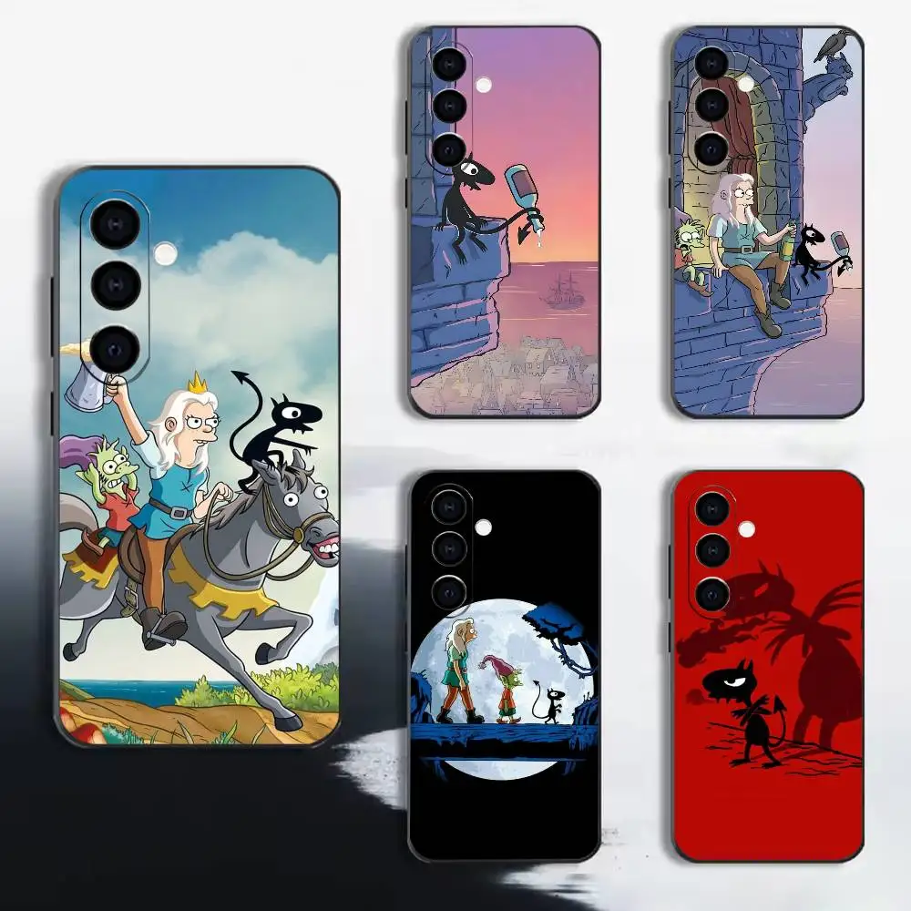 Фото Чехол для телефона Black humor D-Disenchantment-Luci, черный, мягкий, силиконовый, из ТПУ, для Samsung A72, A51, A70, A71, A53, A52, A73 №1