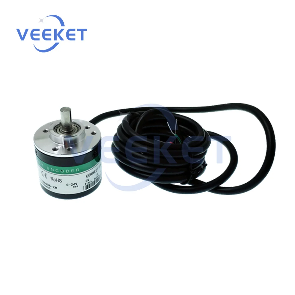 

Photoelectric rotary encoder 1000 pulses Solid Shaft AB Phase Incremental Photoelectric Rotary Encoder Line length 1.5M
