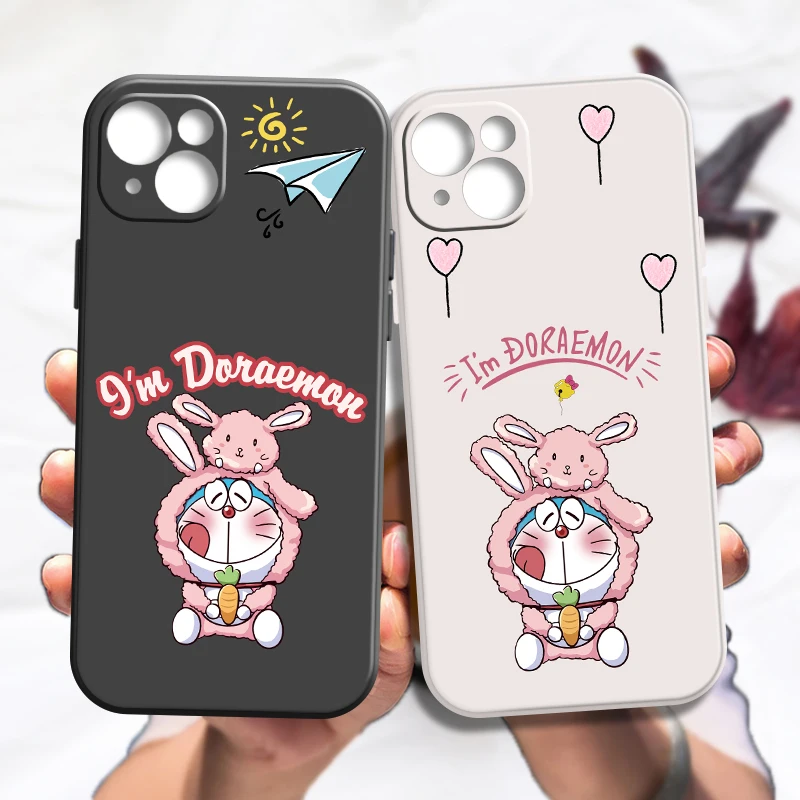 

Cute Doraemon Rabbit Sun Phone Case For iPhone Se 2020 Case 7 7P X Xr Xs SE 2020 6 6s 8 Plus 11 12 13 Max Pro Mini Q72e Fashion