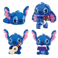 stitch anime model building block miniature small particle assembly toy puzzle girl adult puzzle decoration girl boy gift