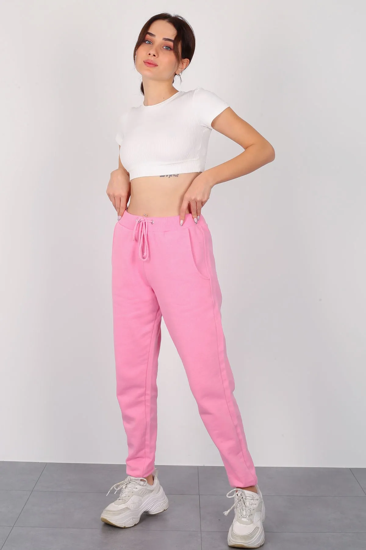 

Facette Women 2021295432 Pink Pink Pettitoes Fitted Sweatpants