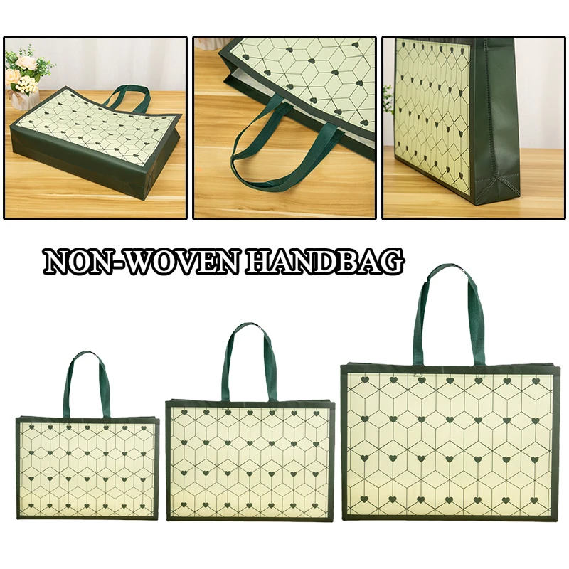 

Waterproof Grocery Bag Shopping Bag Eco Bag Shopping Pouch Travel Folding Bag Takeaway Bag Non-woven Fabric Storage Film Coated