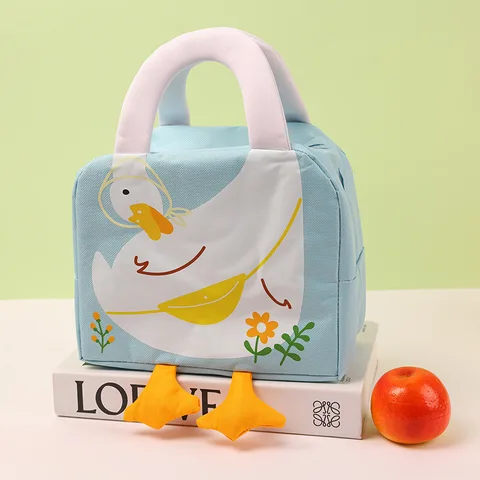 Сумка для ланча с мультяшным принтом, плотная переносная изолированная сумка для ланча, Детская милая сумка для ланча с обедом