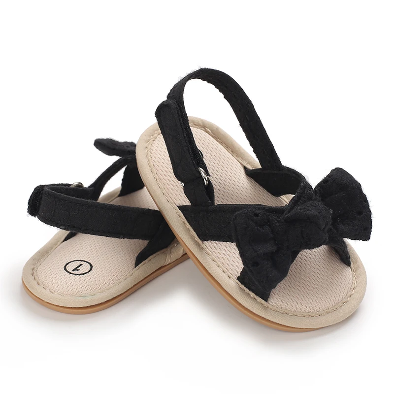 as na lato dla małych dziewczynek w wieku 0-18 miesięcy Butterfly Knot Design Antypoślizgowa gumowa podeszwa zewnętrzna Miękk...