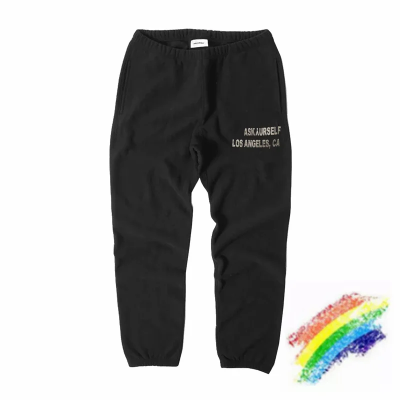 

Askyurself Pants Men Women 1:1 High Quality Vintage Washed Fleece Foam Printing Askyurself Sweatpants Heavy Fabric Trousers