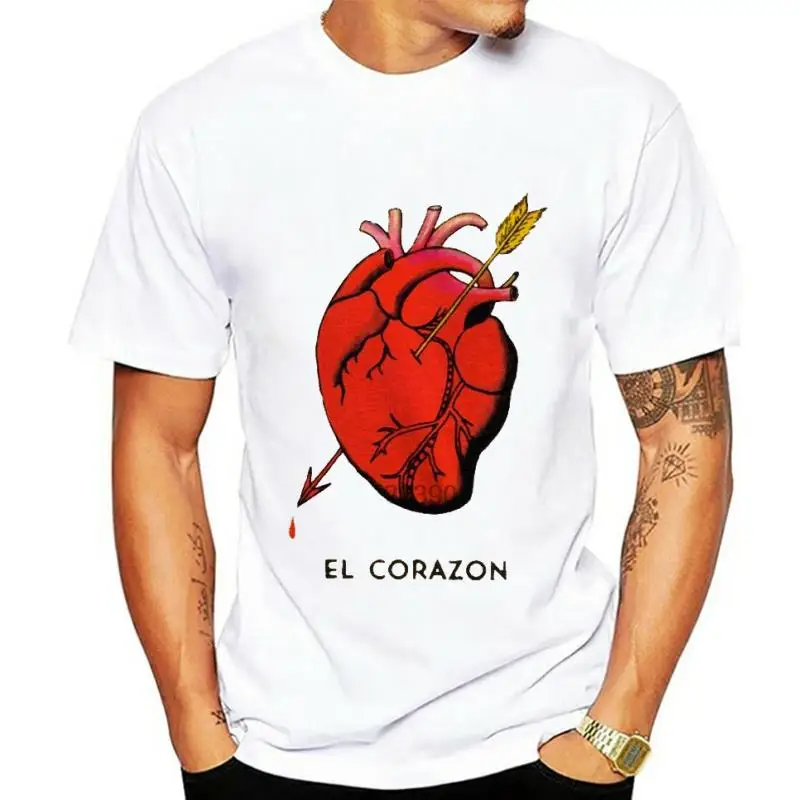 

Vintage Style El Corazon Heart And Arrow T shirt Funny