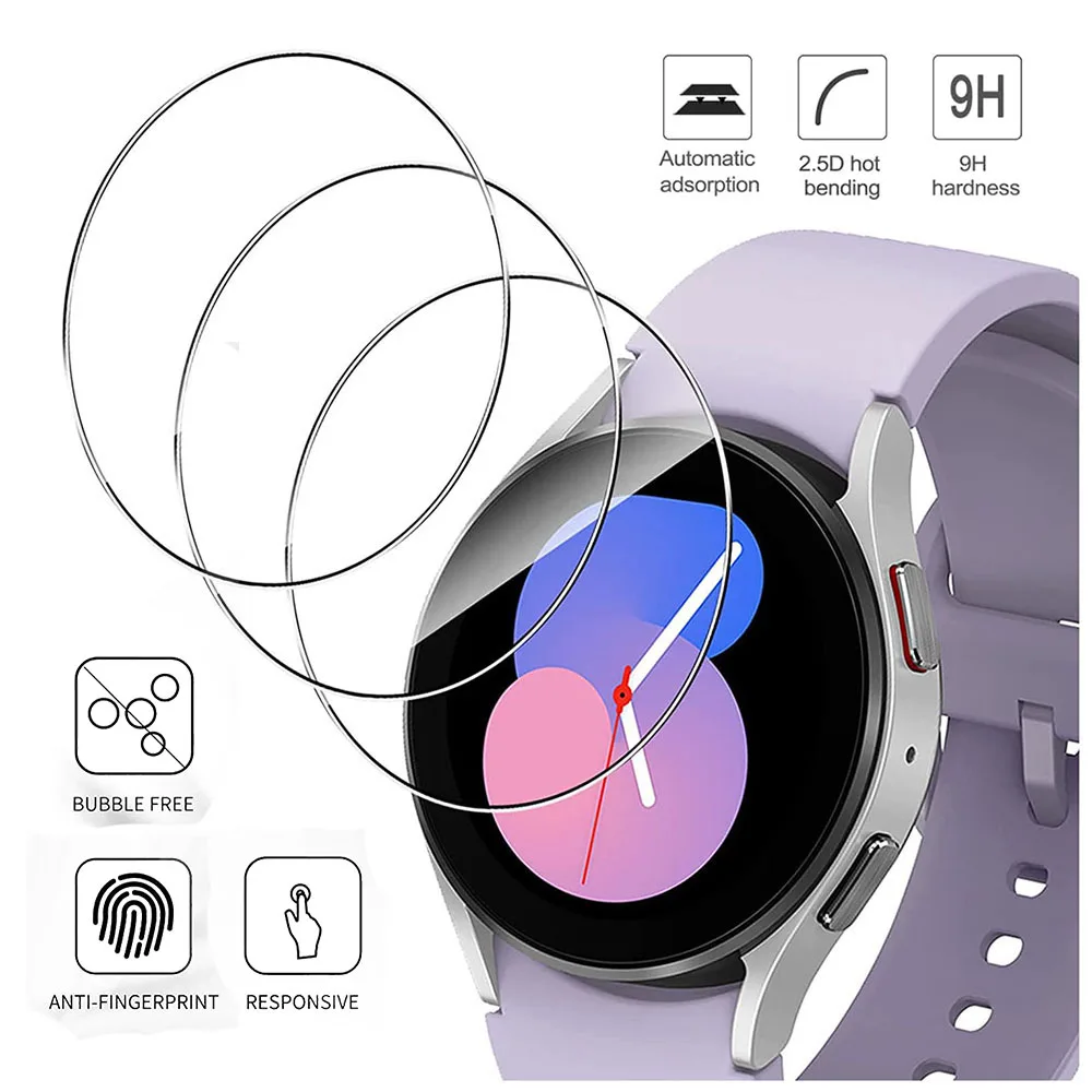 

3-12Pcs Tempered Glass Film For Samsung Galaxy Watch 5 44mm 40mm Clear Screen Protector Film for Galaxy Watch 5 Pro 45mm