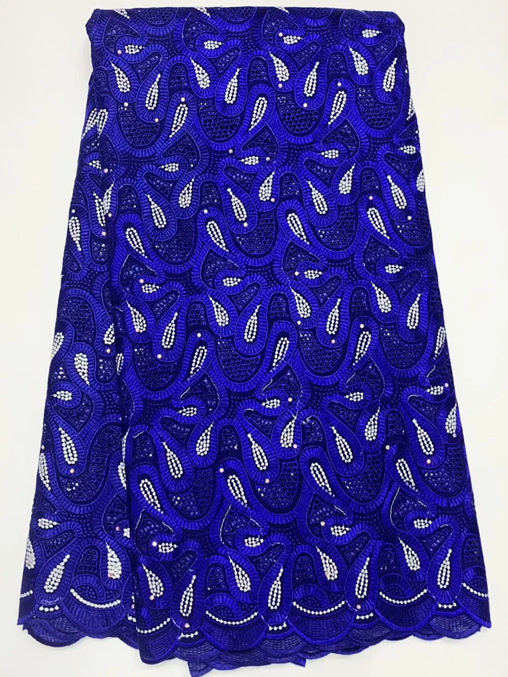 Высококачественная 100% кожа хлопок 2025 г. вышитая тяжелая африканская кружевная