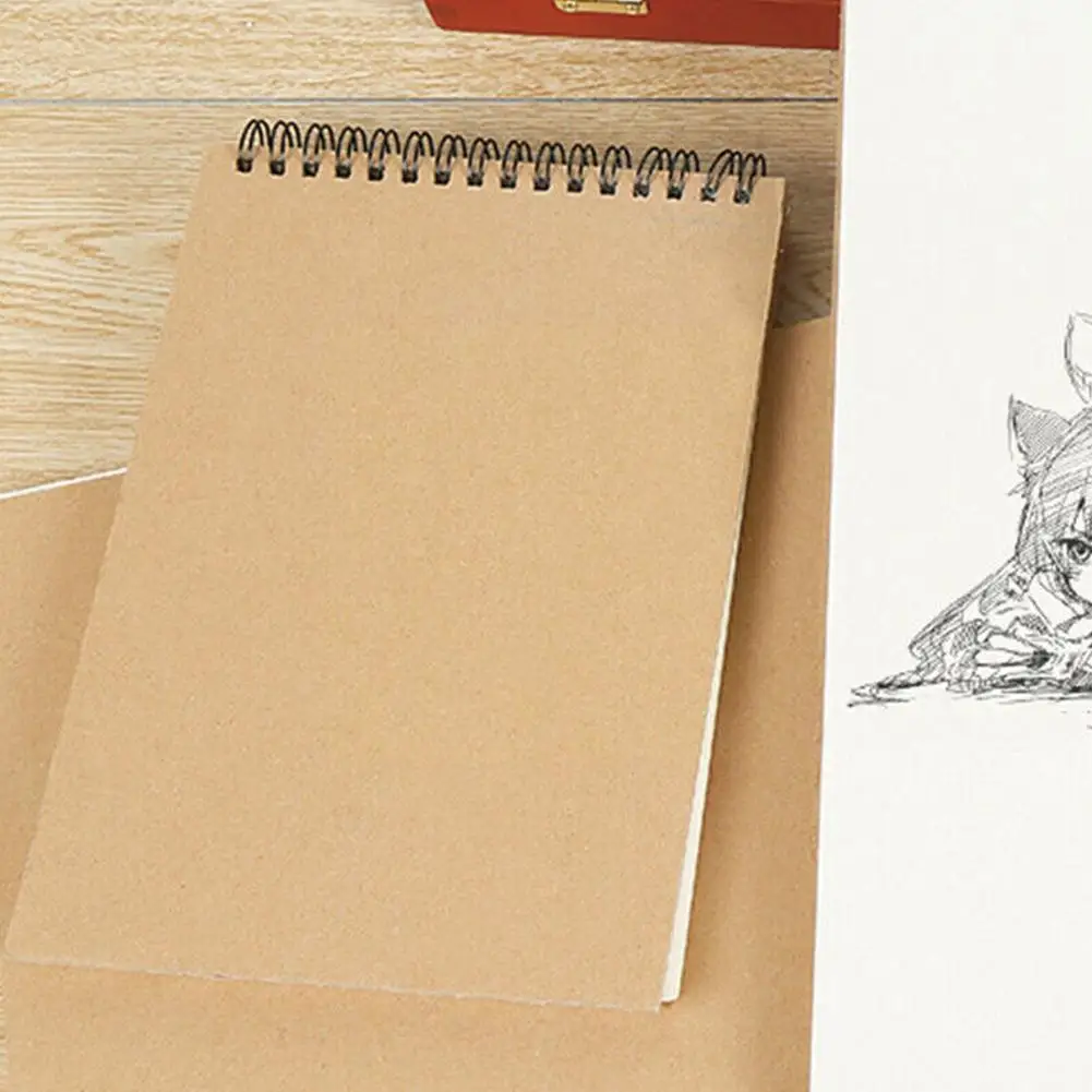 

Vintage A5 Size 30 Sheets Sketchbook For Drawing Painting Professional Cattle Card Sketch Paper Book School Supplies Statio M7l2