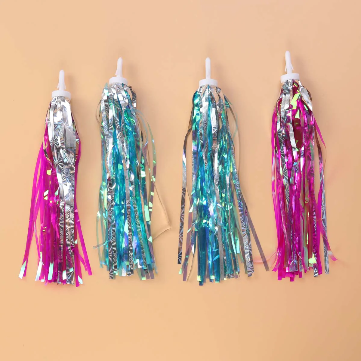 

4 PC Kids Bike Tassels Babydoll Accessories Toddlers Pinwheel Streamers Scooter Accessories Kids Handlebar Bicycle Tassels