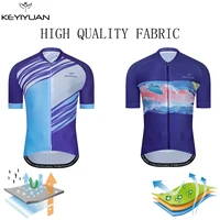 keyiyuan 2022 summer men short sleeve cycling jersey mountain bike cycle clothing camisa mtb masculina tenue velo homme