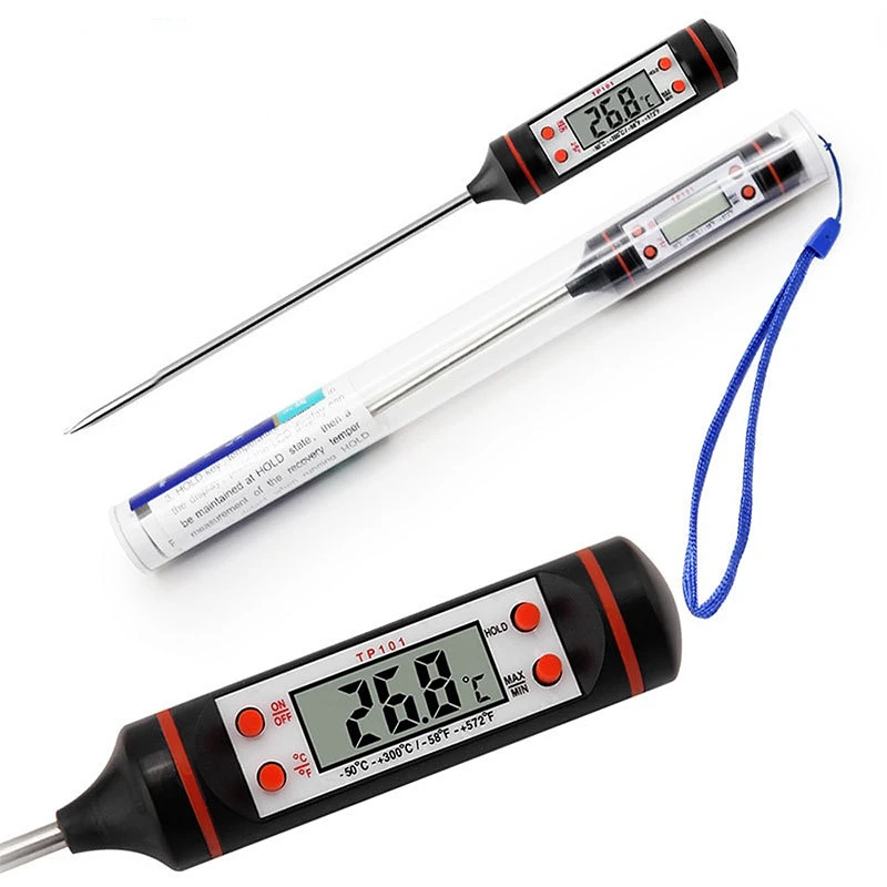 

Oil Thermometer Needle Food Kitchen TP101 Digital BBQ Food Thermometer Meat Cake Candy Fry Grill Kitchen Tool Hygrometer Digital