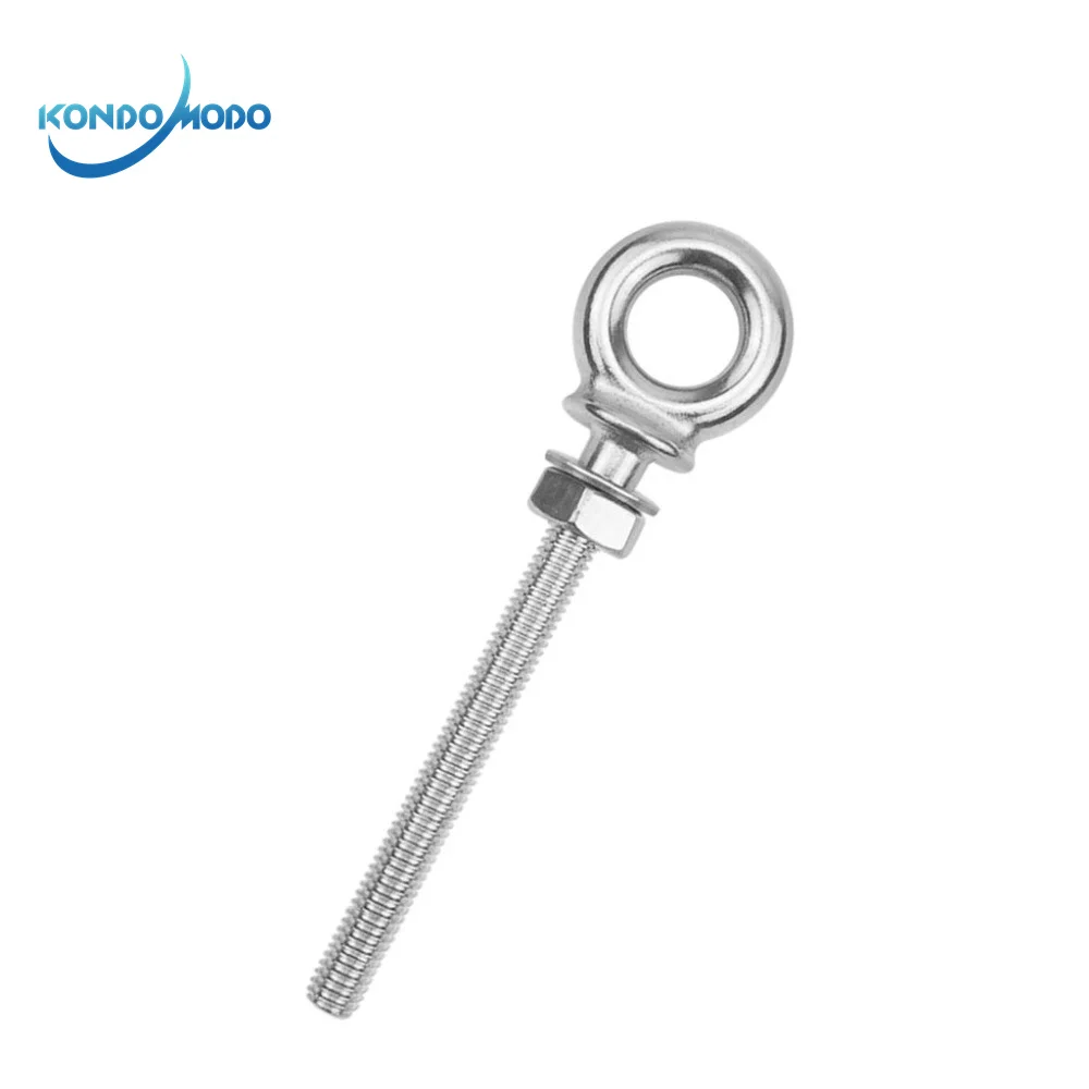 

M8*80mm Marine Grade 316 Stainless Steel Longer Lifting Eye Bolts Lift Eye Bolt Screws Ring Loop Hole for Cable Rope Hardware