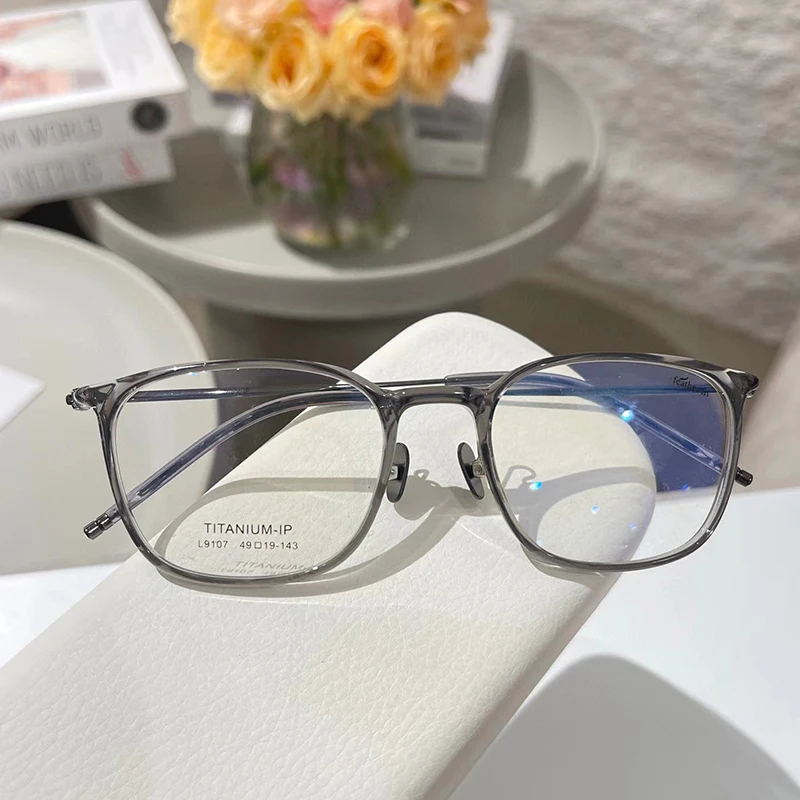 MOMOJA Новые Титановые оправы для очков ретро круглые брендовые дизайнерские очки