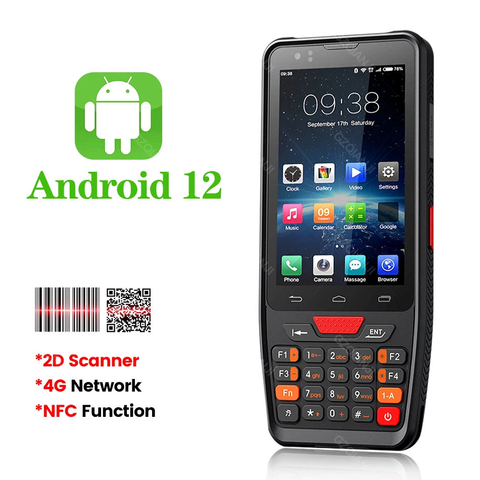 

Новинка Android 12 OS PDA POS терминал данных ручное мобильное устройство с клавиатурой IP67 4G WIFI дополнительный 2D сканер штрих-кода NFC считыватель