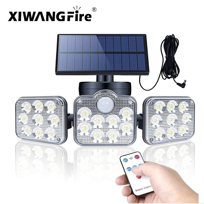 

Solar Lights Adjustable Heads Solar Lamp IP65 Waterproof Solar Motion Sensor Light Wide Angle Illumination for Garage Garden