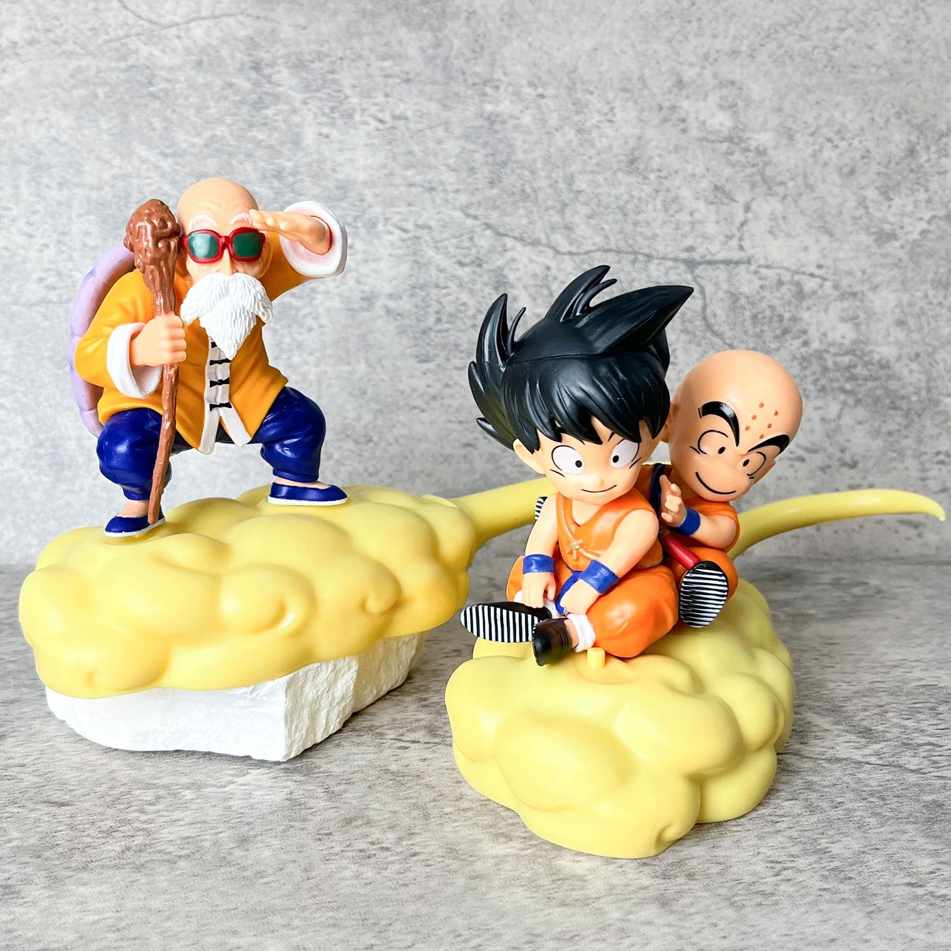 Фото Новая фигурка Гоку, Криллина и Мастера Роши из Dragon Ball на облаке Нимбус, статуэтка из ПВХ, декор для рабочего стола, коллекционный подарок на день рождения №2