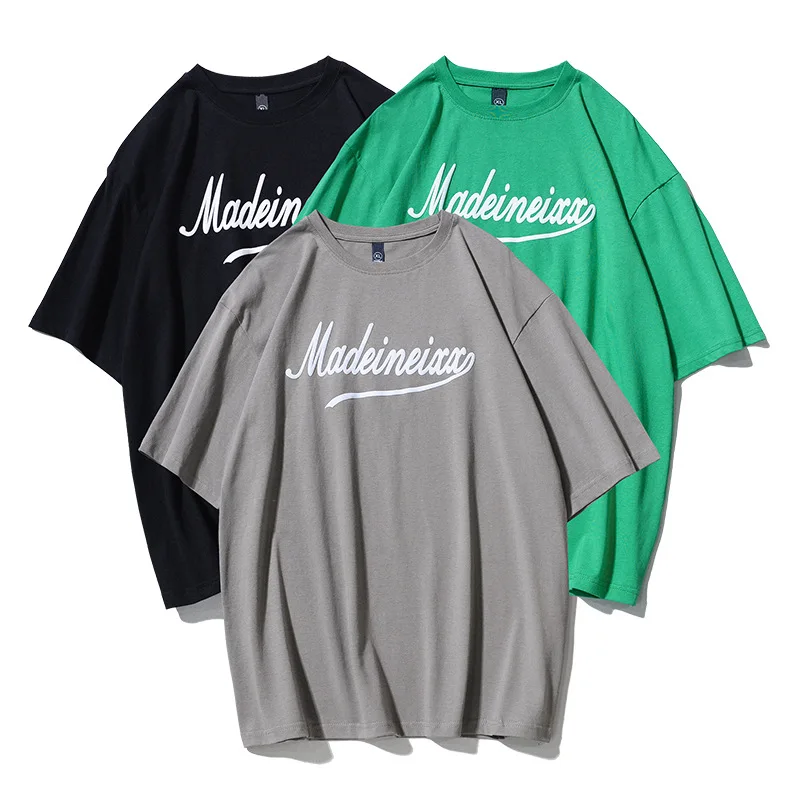 

Мужская хлопковая футболка с коротким рукавом, белая или черная Повседневная футболка в стиле Харадзюку, уличная одежда в стиле хип-хоп, топ...