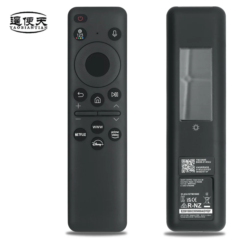 Фото Голосовой пульт с солнечной зарядкой BN59-01432J TM2360E для телевизоров Samsung Q60C, Q70C, Q80C, QN85C, QN90C, CU8000 и S95C. №3