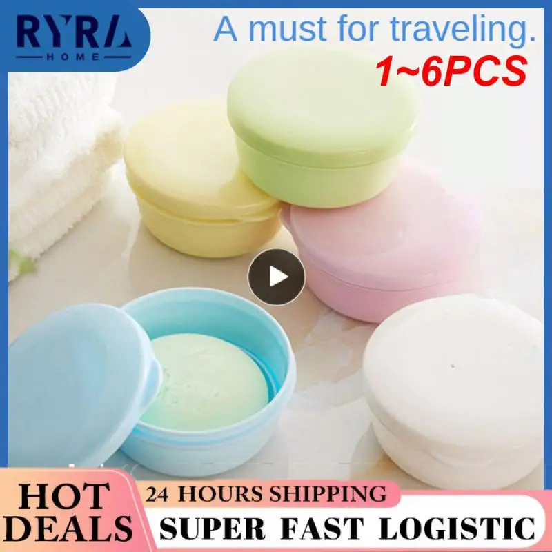 

1-6 шт., пластиковые держатели для мыла круглой формы