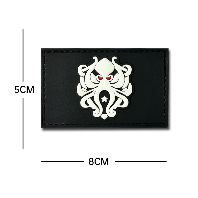 Игровой периферический логотип осьминога Светоотражающие ПВХ Светящиеся