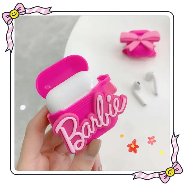 Kawaii Barbie AirPods Pro Cute Case with Plush Pendant 2