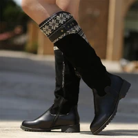 women boots winter 2022 designer luxury faux suede low heel women shoes casual side zip western ladie knee high boots