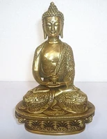 tibet tibetan bronze buddha shakyamuni statue 16cm height garden decoration 100 real brass bronze