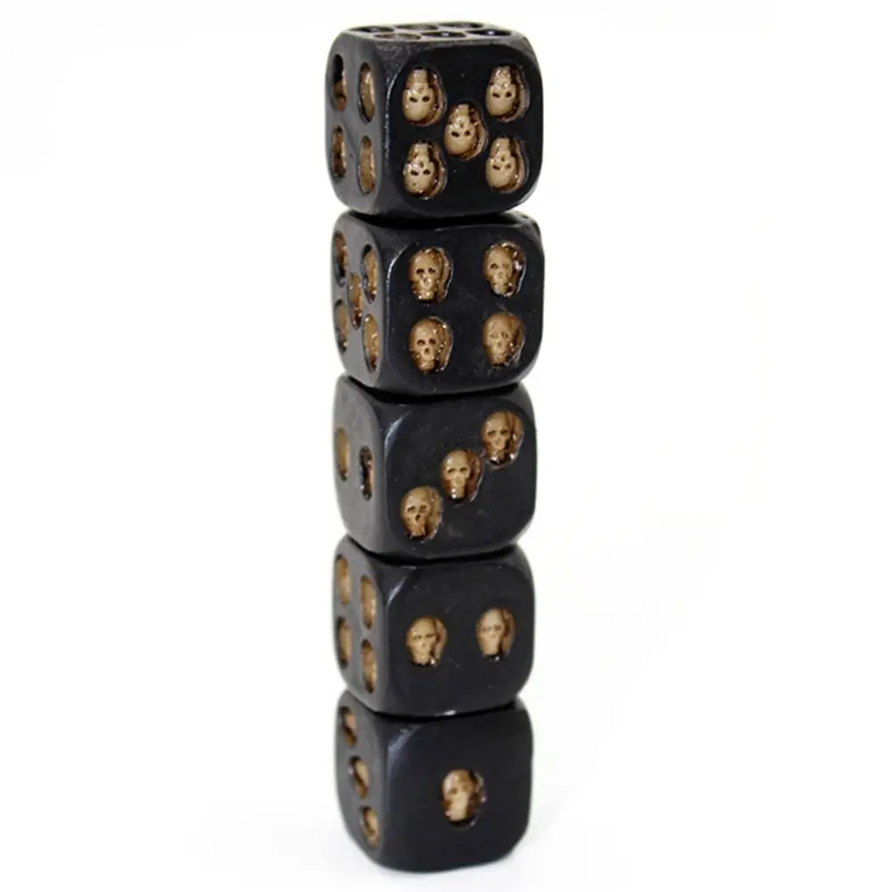 

Party Supplies Game Accessory Leisure Entertainment Toys 6-Sided Skeleton Dices Skull Bone Dice Role Playing Board Game