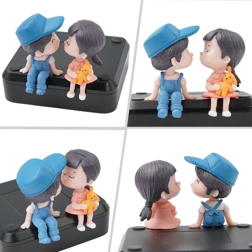 

Cute Cartoon Couples Car Decoration Accessories Romantic Figurines Balloon Lovers Anime Car Accessories Ornament Birthday Gift