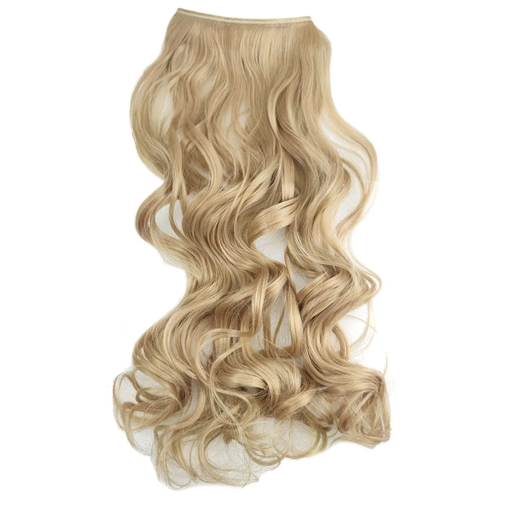 No Clip No Glue Invisible Hair Extensions 24inch Long Straight Wave Synthetic Heat Resistant String Hairpiece