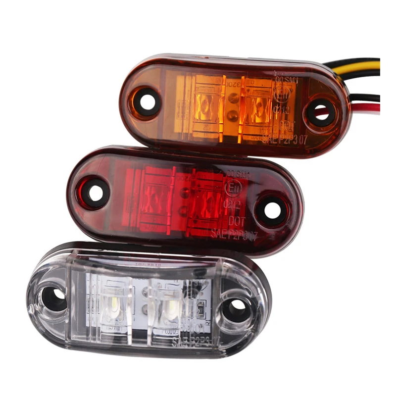 

2Pcs Led Side Marker Lights12v / 24v for Trailer Trucks Caravan Side Clearance Marker Light Lamp Led Lorry Amber Red White 9-30V