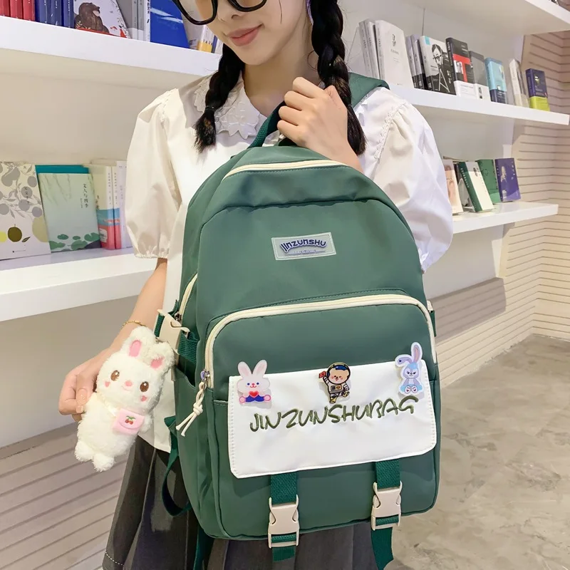 

2022 Korean version of the ins style large-capacity backpack for junior high school students mochilas masculinas back pack