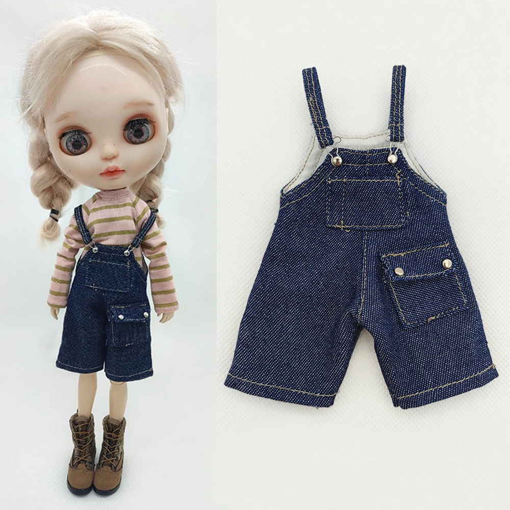 Ob22 кукла темно-синие подтяжки с карманами для куклы Blythes Ymy Licca Azones Ob24 Ob27 Fr