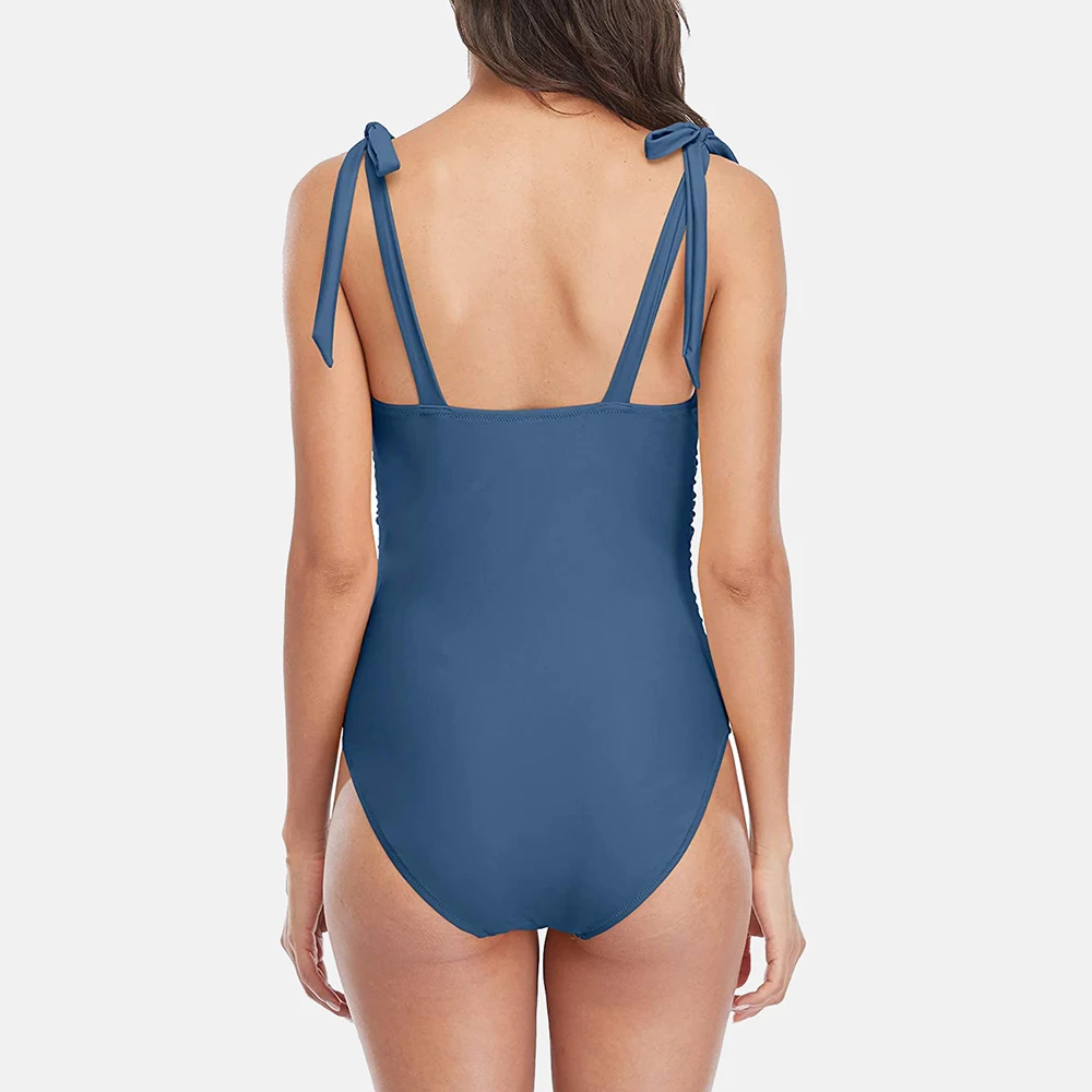 Привлекательный женский слитный купальник монокини с квадратным вырезом