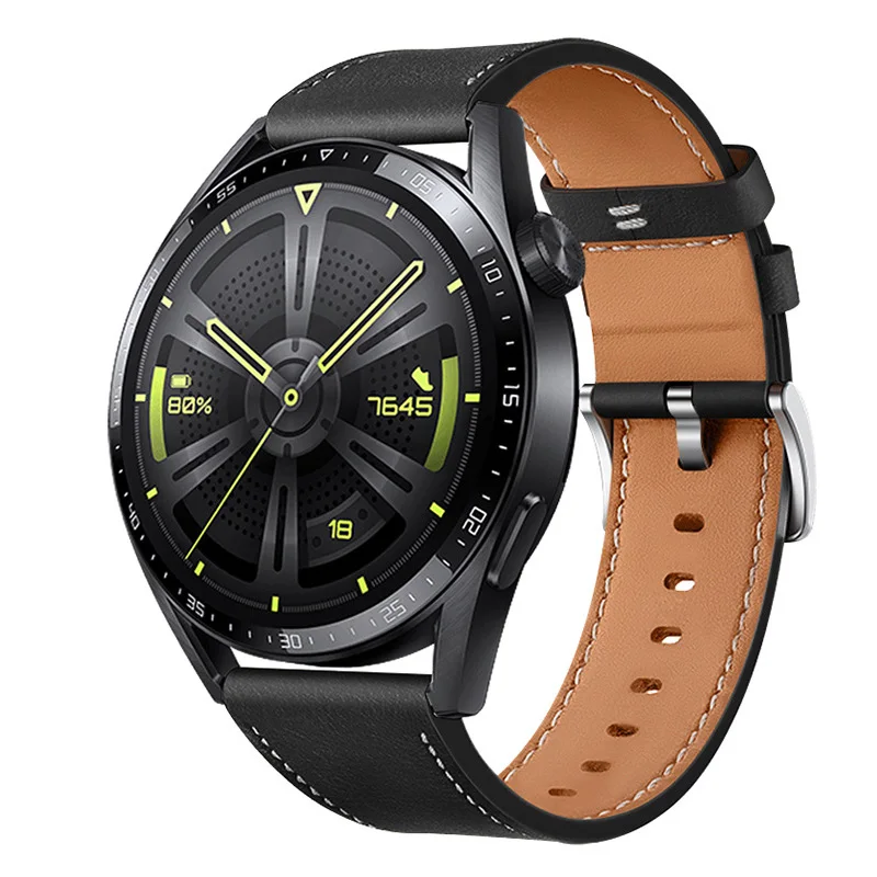 20/22mm Watchband for Huawei Watch GT 3 Pro Leather Strap Sport Smart Wristband Bracelet Replacement Accessories for GT 3 Pro
