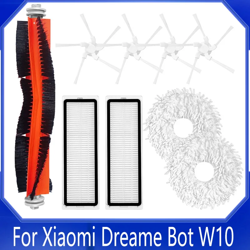 

For Xiaomi Dreame Bot W10 Self-Cleaning Robot Vacuum Replacement Spare Parts RLS5C Main Side Brush Hepa Filter Mop Cloths Rag