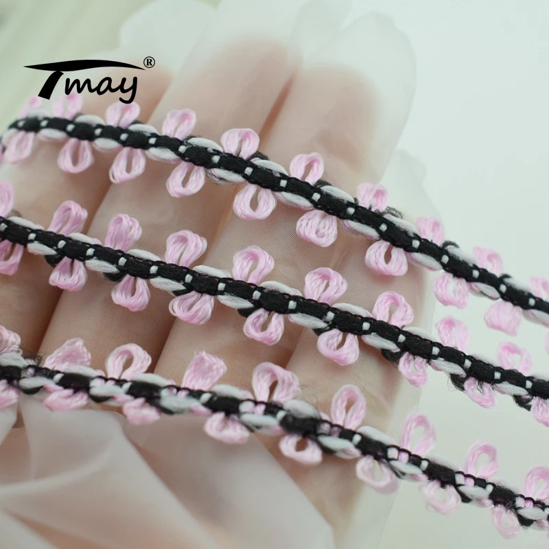 Кружевные эластичные ленты с цветами два цвета