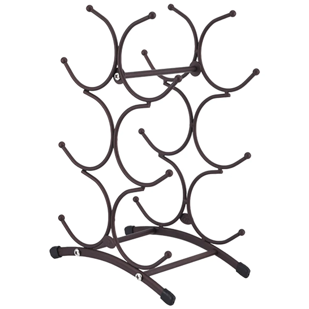 

Stand Bottle Rack Whiskey Simple Holders Stands Counter Small Racks Countertop Iron