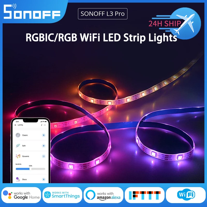 Умная Светодиодная лента SONOFF L3 Pro с поддержкой Wi-Fi RGB/RGBIC