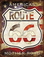 historic route 66 tin sign vintage metal sign art cafe shopracing enthusiasts wall decor interesting metal tin sign 8x12 in