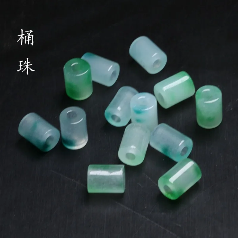 10 шт. бусины из натурального нефрита с большим отверстием